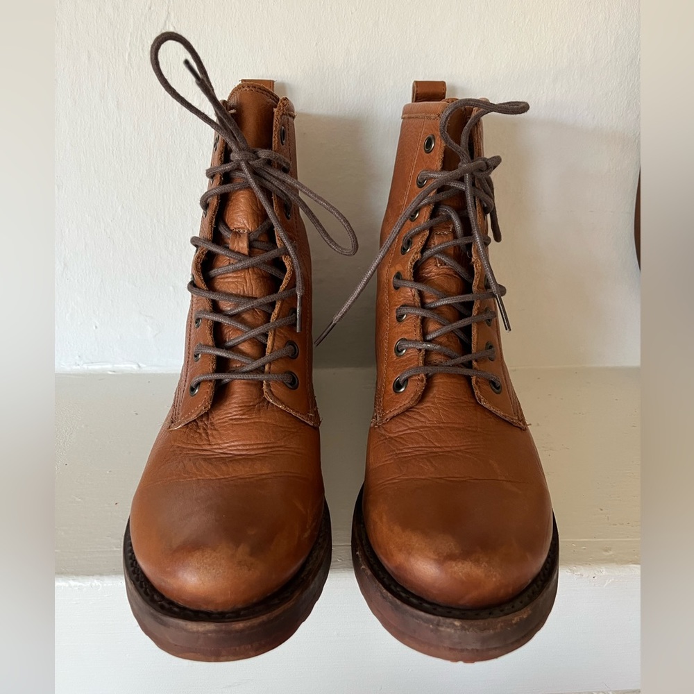 Frye Veronica Combat Boot In Caramel Size 7 - image 1